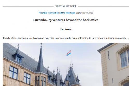 Financial Times Professional Wealth Management article on Luxembourg
