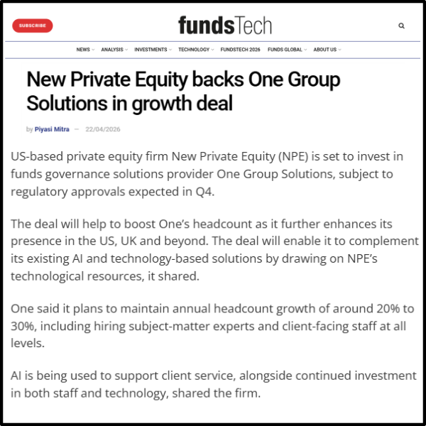 Image: Funds Tech PR Coverage